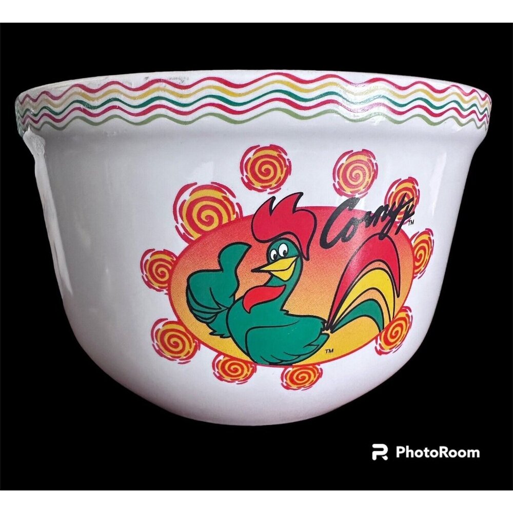2004 Kellogg’s Corn Flakes Corny Rooster  Cereal Bowl  Ceramic Houston‎ Harvest